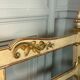 Carved wooden bench, gilded and painted, Italy around 1880, 510cm long.