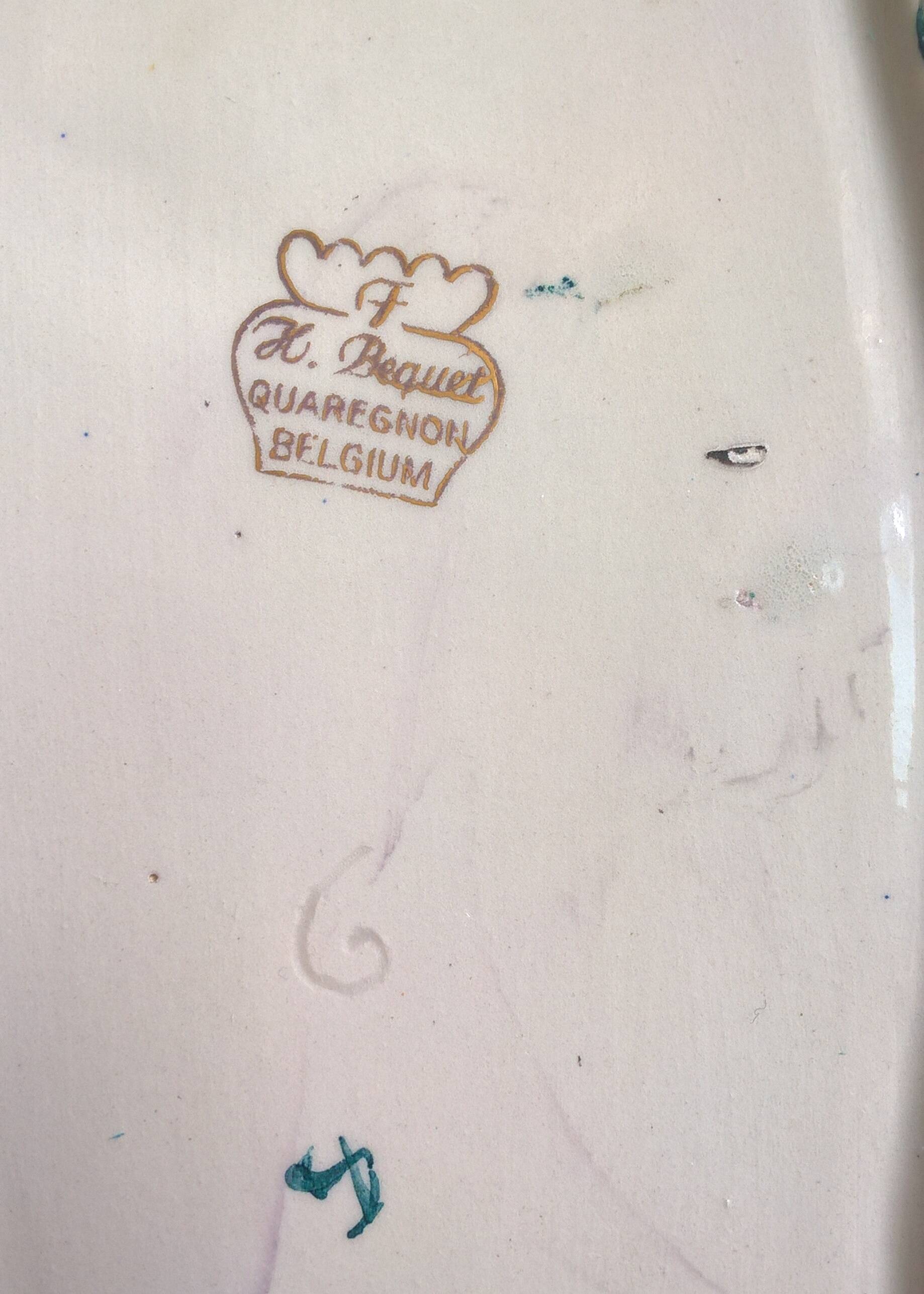 Dish cup hubert bequet quaregnon belgium vintage art deco