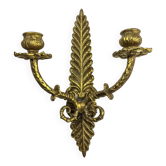 Sconce à bougie en bronze antique de l'Empire, Italie, fin du 19e siècle
