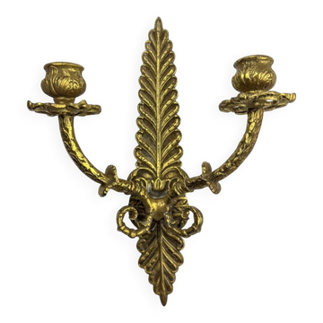 Antique Empire bronze wall candle sconce, Italy, late 19th century
