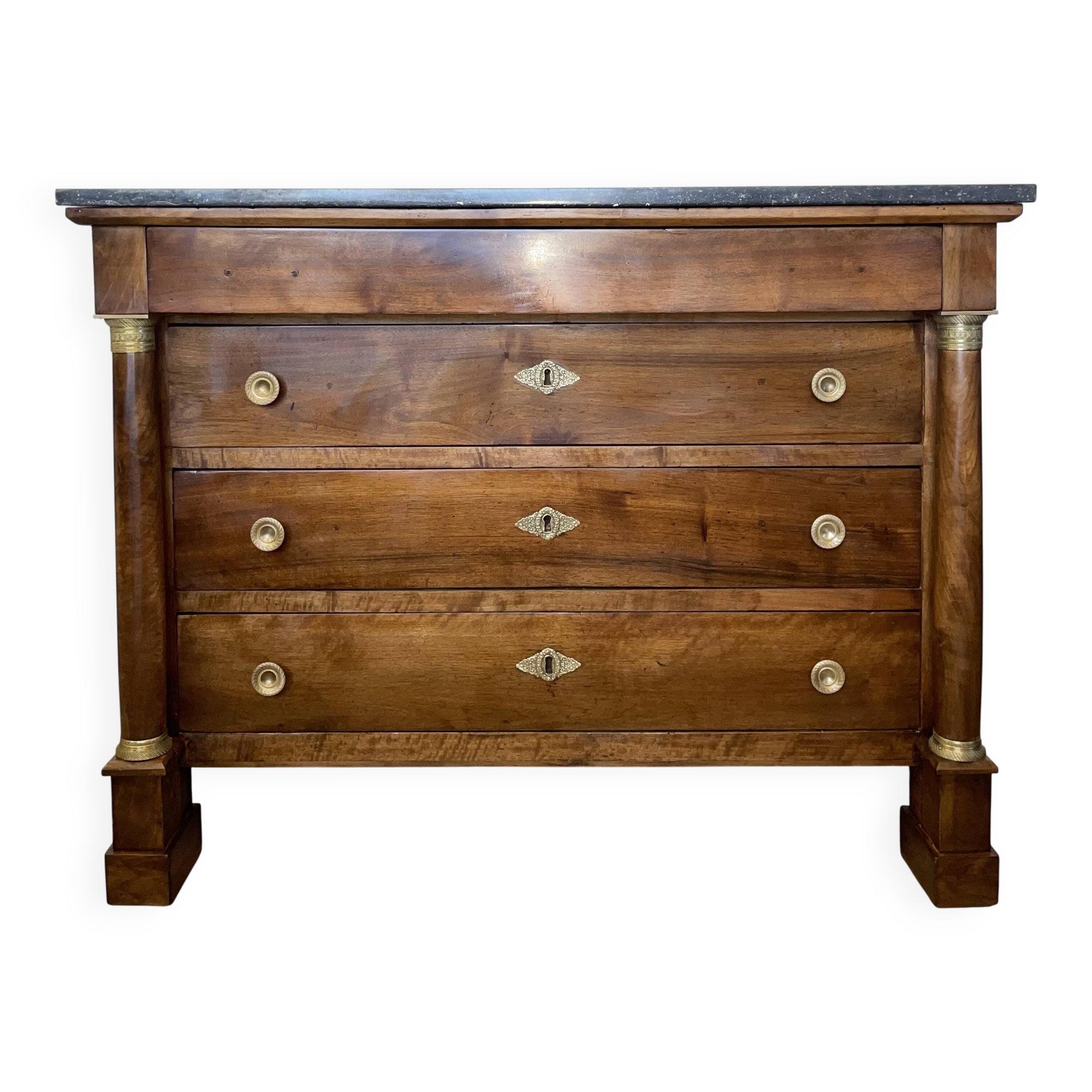Commode d'époque Empire à colonnes détachées