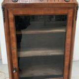 Louis XVI style one-door display case in 20th century wood marquetry