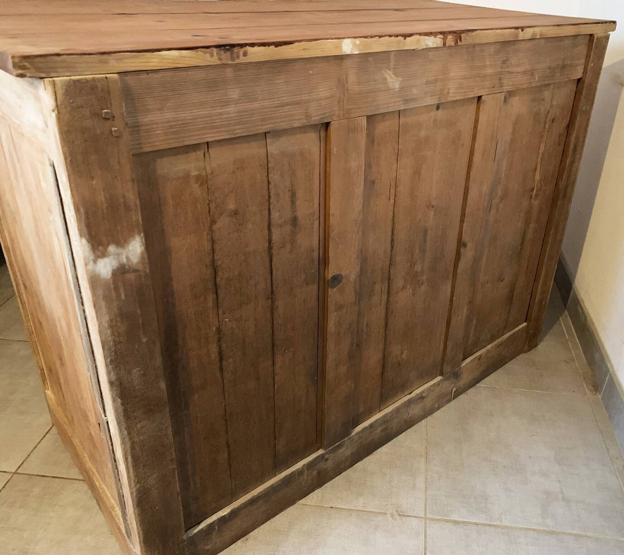 Vintage parisian buffet of the 50s in oak wood