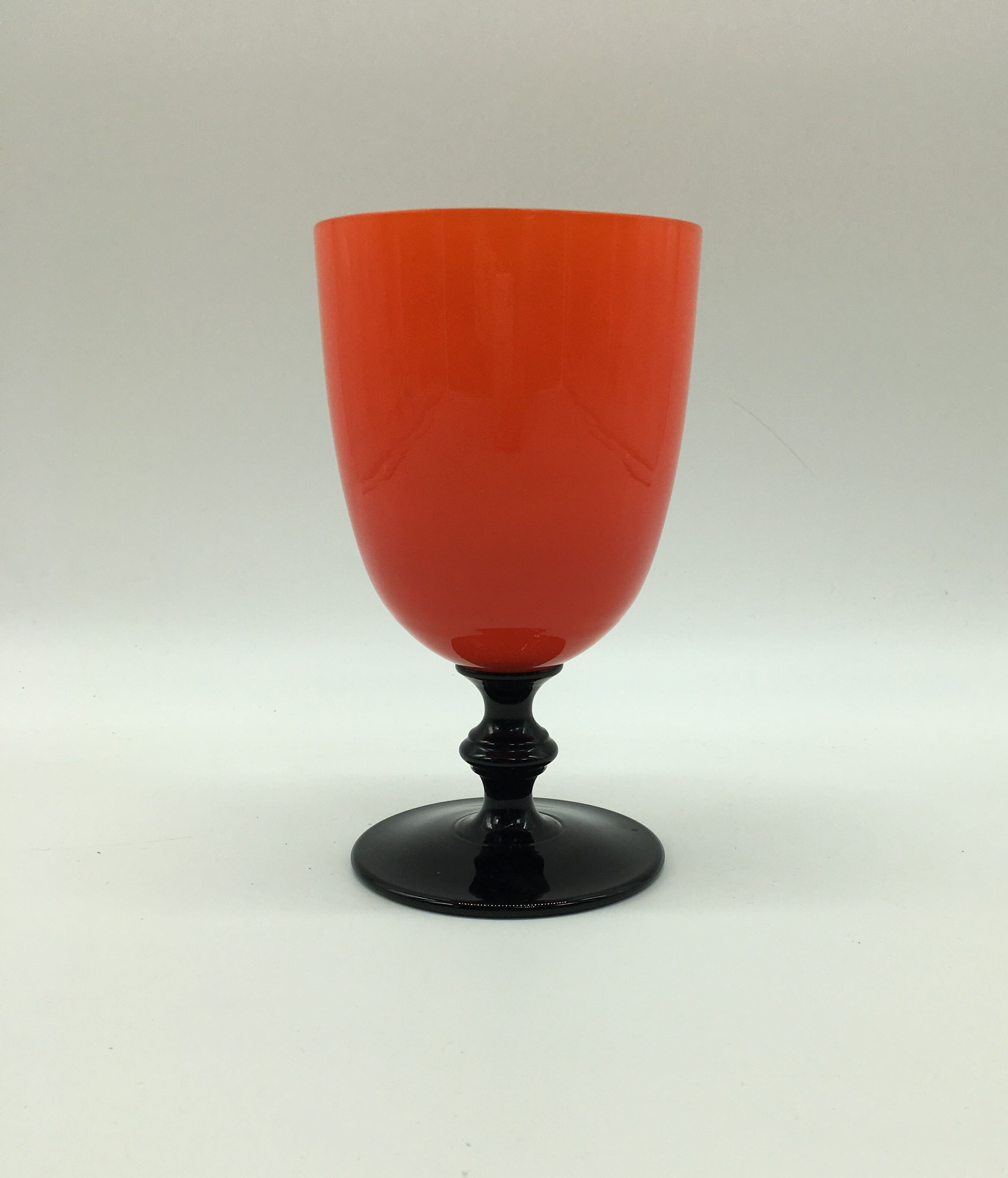 Vase vintage rouge et noir années 70