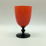 Vintage vase red and black 70s