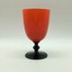 Vase vintage rouge et noir années 70