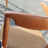Series of 6 teak chairs around 1960