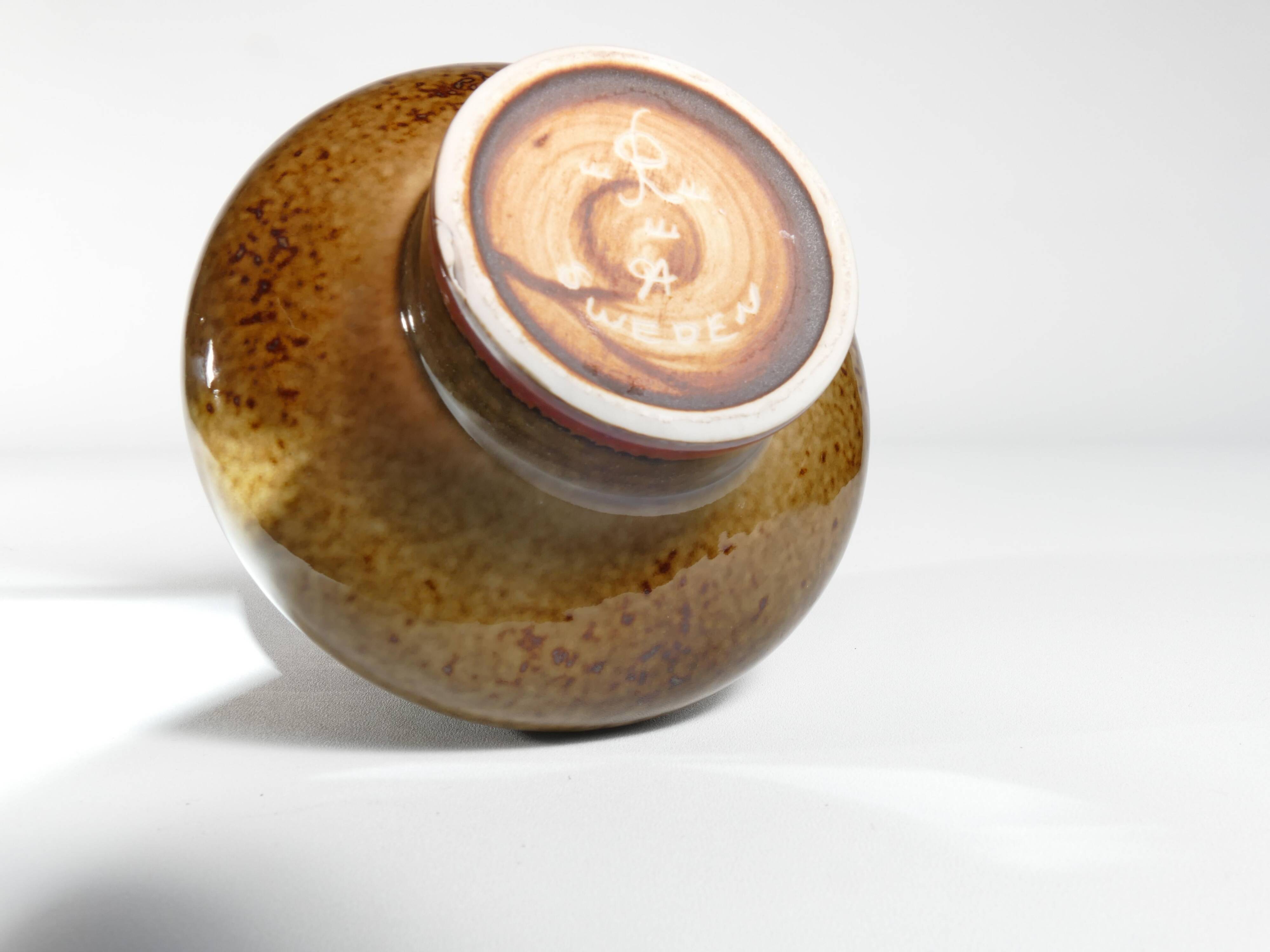Mid-Century Modern Stoneware Bamboo Vase, by Olle Alberius for Rörstrand, Sweden