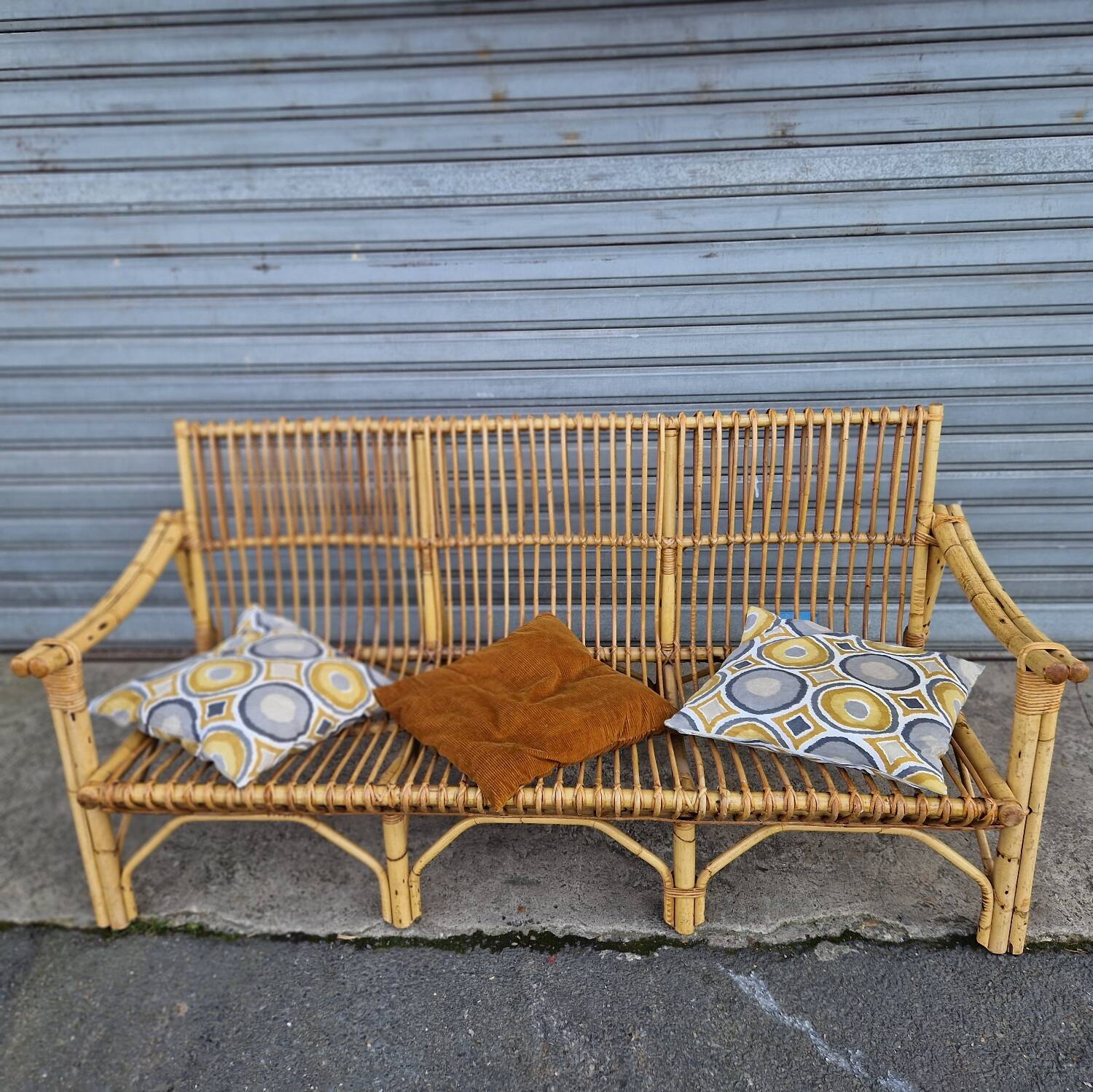 Rattan and bamboo sofa Dal Vera