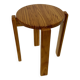 Mid century pinewood stool, 1960s minimalistic design