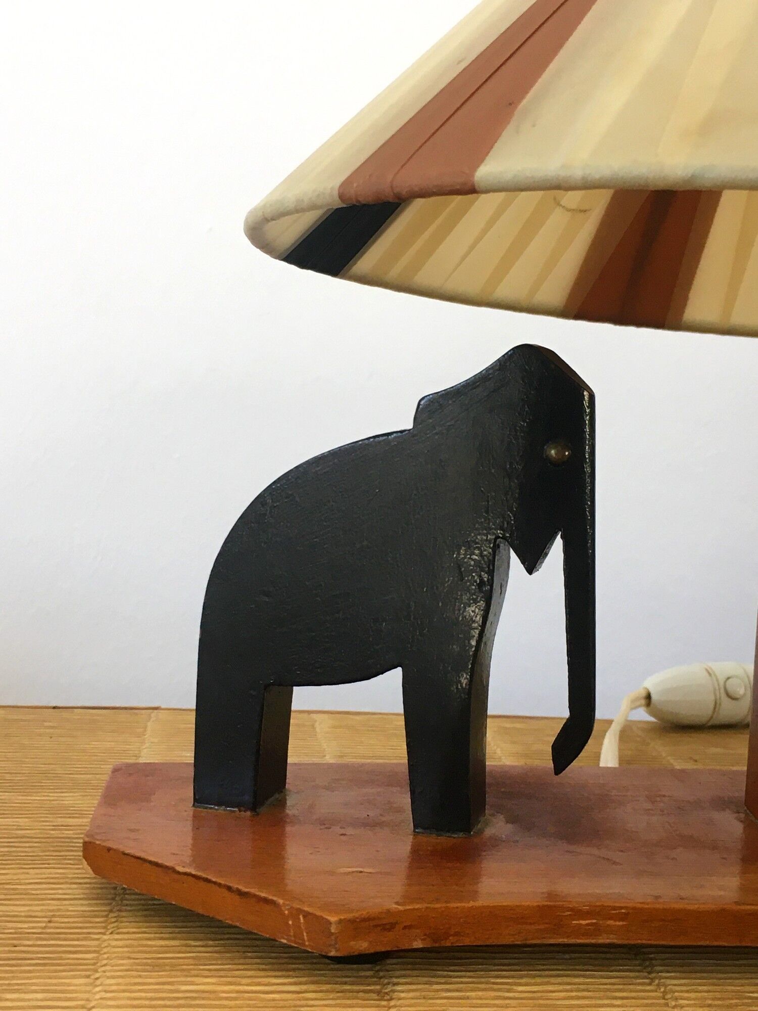 Vintage wooden lamp 50s