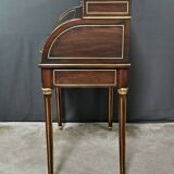 Small Mahogany Cylinder Desk, Louis XVI Style – Mid-19th Century