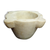 Mortier en marbre de Carrare d'époque XIXème 26 x 13 cm