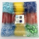 Murano art glass pocket tray, color blocks