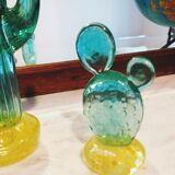 Cactus verre verre artiste d’art Gunnel Sahlin Serie Texas Kosta Boda 90'