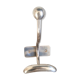 Old chrome metal school patère
