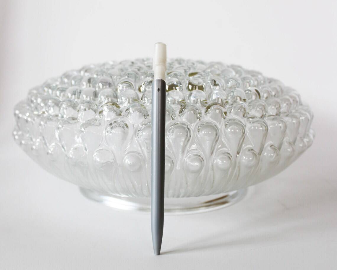 Grand globe de lampe vintage en verre transparent, globe de remplacement