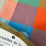 Vintage plaid cotton napkins