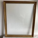 Old large glazed carved wooden frame