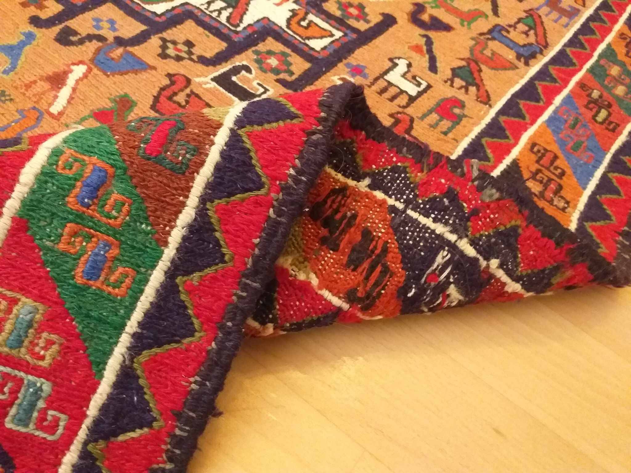 Kilim Anatolian Soumak handmade 142x118cm