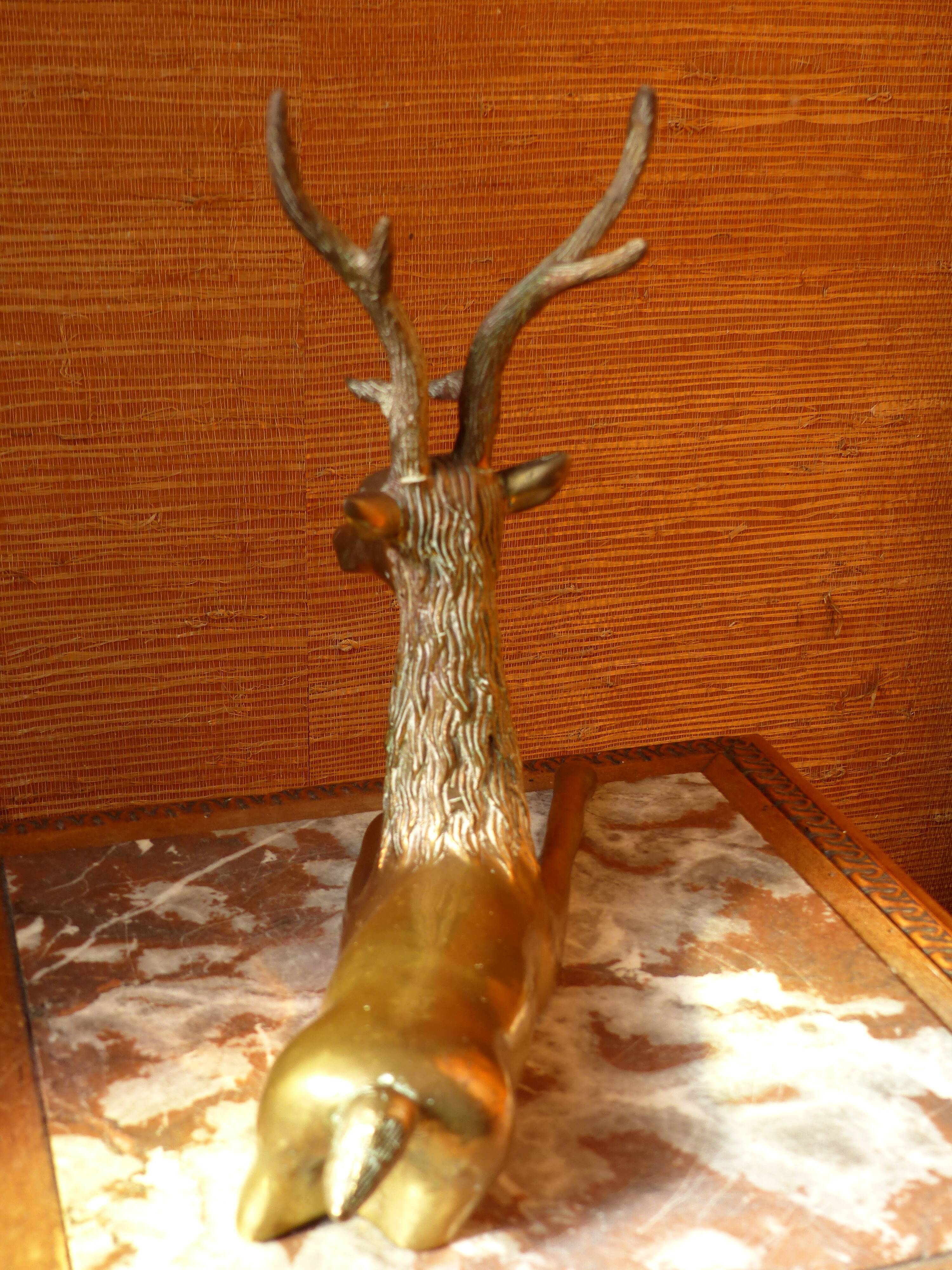 Massive brass deer