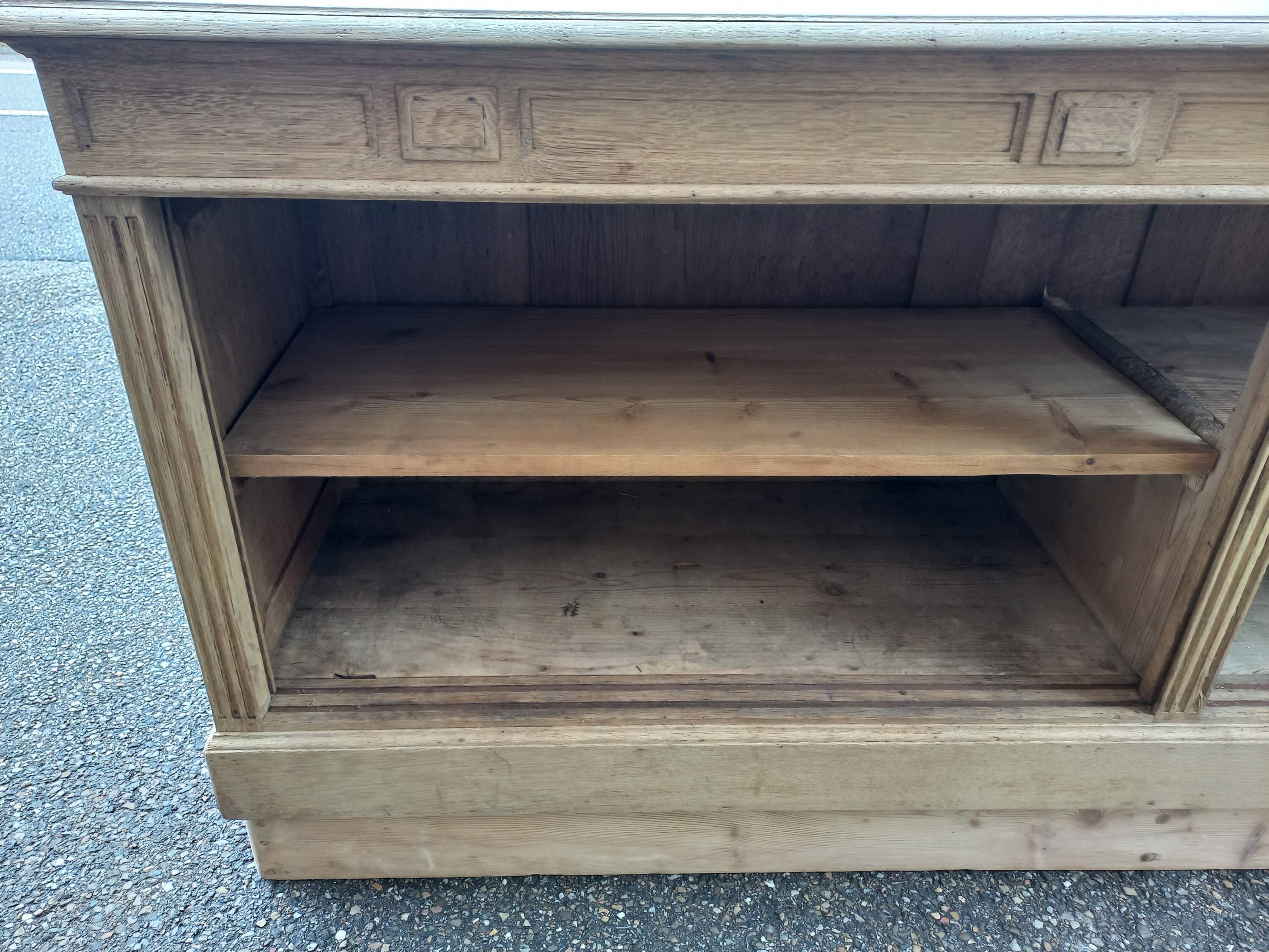 Antique oak shop counter