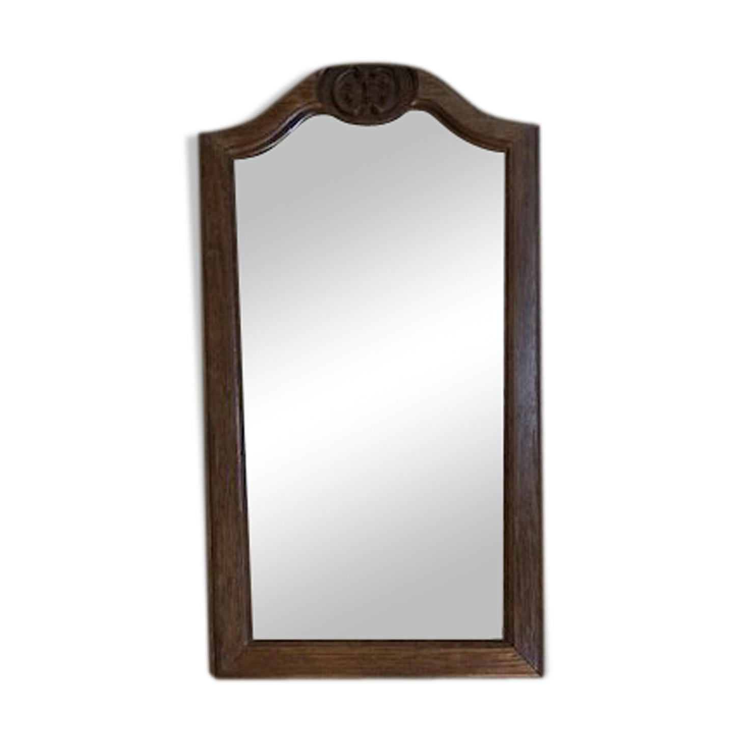 Art Deco mirror in chestnut