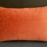 Duo coussins velours rouille 50x50/40x58 cm