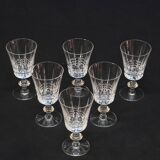 6 verres a porto en cristal cristallin taillé bayel