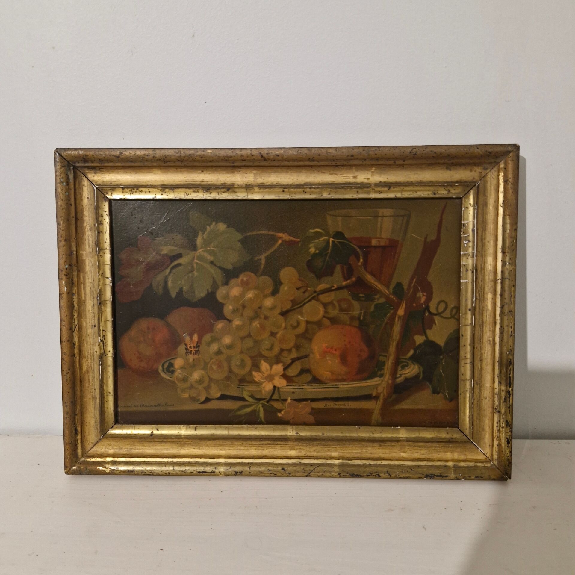 Tableau ancienne  nature morte encadrée