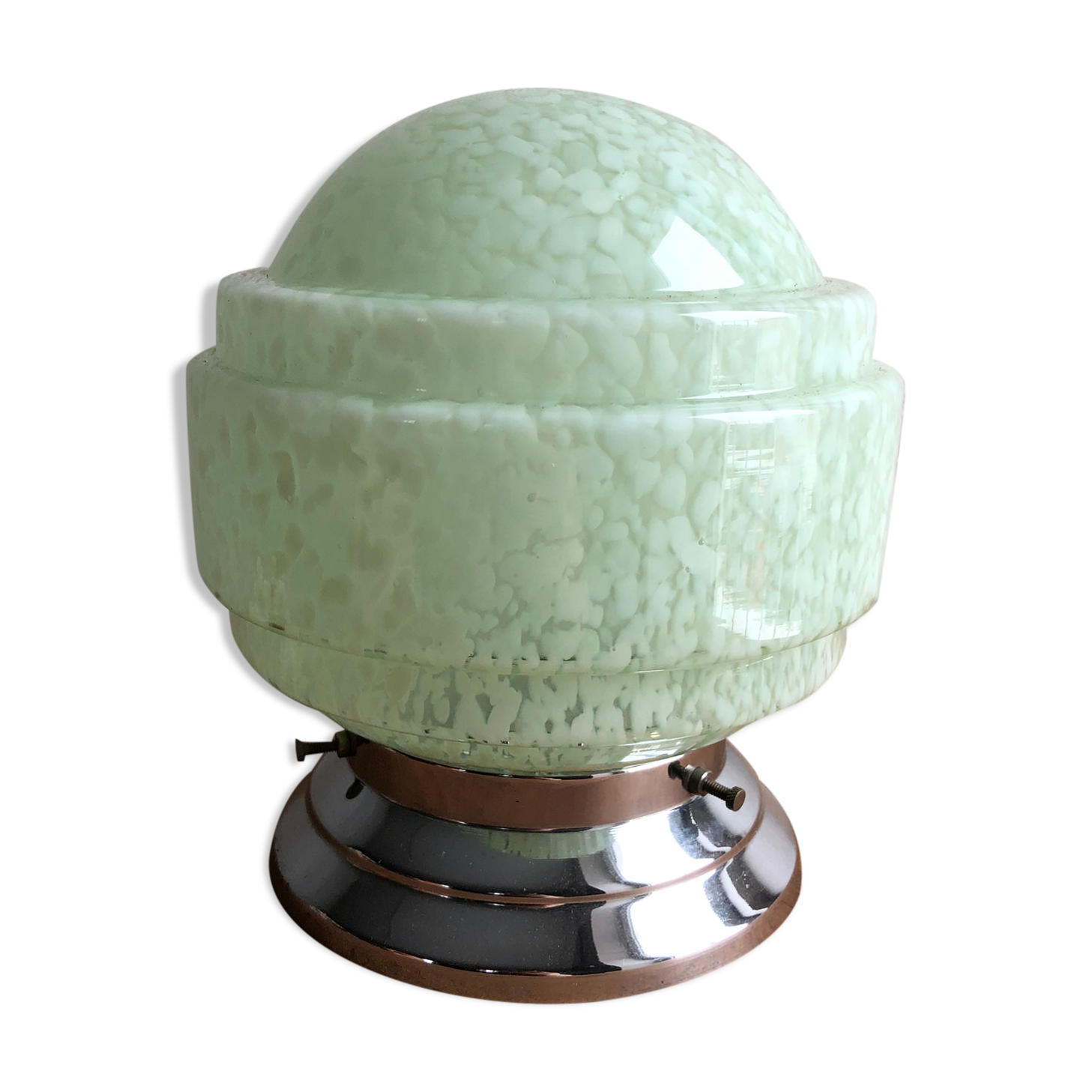 Green Clichy glass luminaire