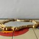 Vintage wall mirror in gold plaster - rococo style