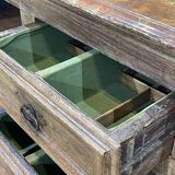 Enfilade of the eighteenth century in oak, top false marble