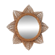 Miroir soleil rotin