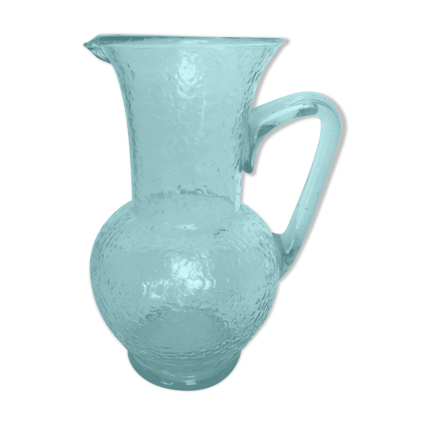 Green glass pitcher