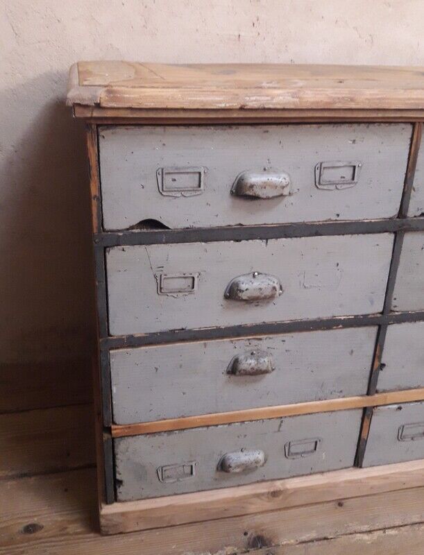 Industrial sideboard with 16 drawers