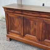 Walnut sideboard, Louis Philippe style, three doors, three shelves