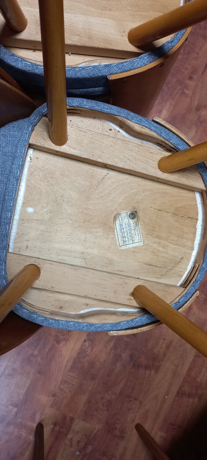 Set of five chairs, design. A. Suman, Tatra Nabytok, Czechoslovakia, 60s