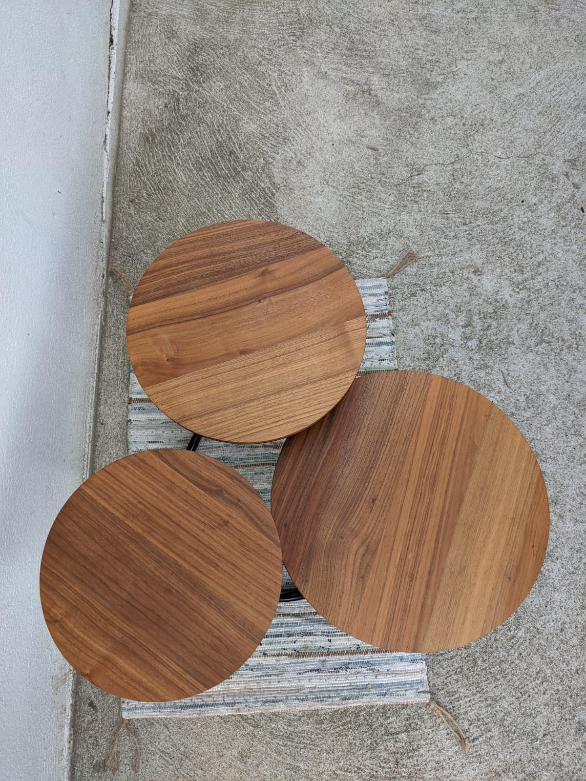 Coffee table 3 walnut trays