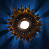 Wall light or sun ceiling with a foliage motif, in a Florentine style