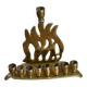Chandelier, brass Hanukkah menorah