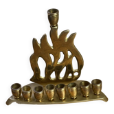 Chandelier, brass Hanukkah menorah