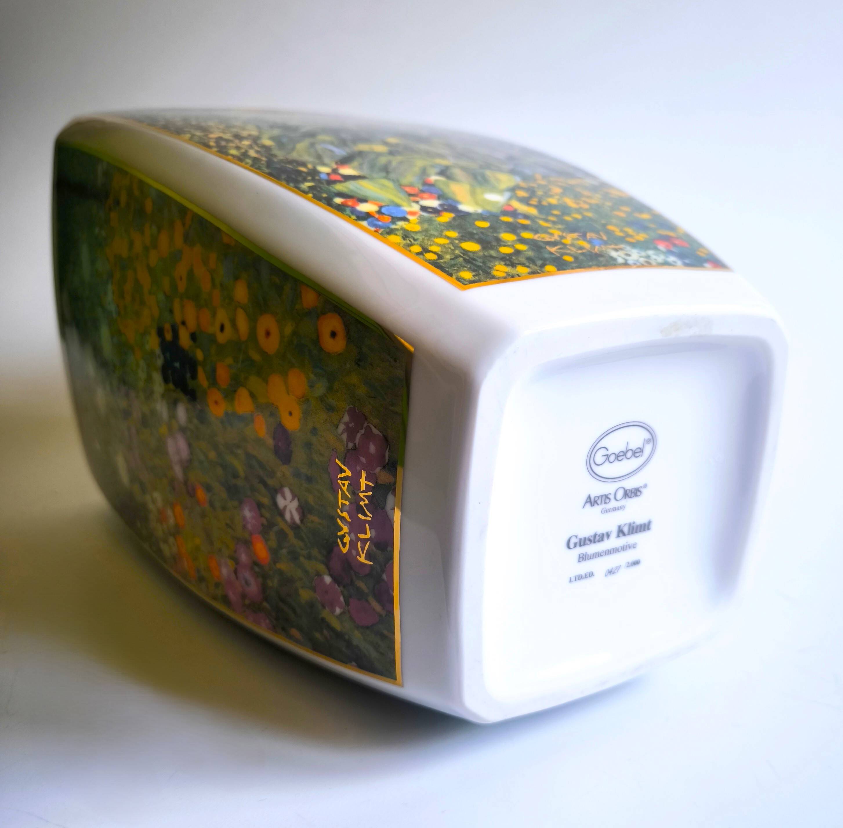 Goebel porcelain vase - Gustav Klimt floral motifs Limited Edition