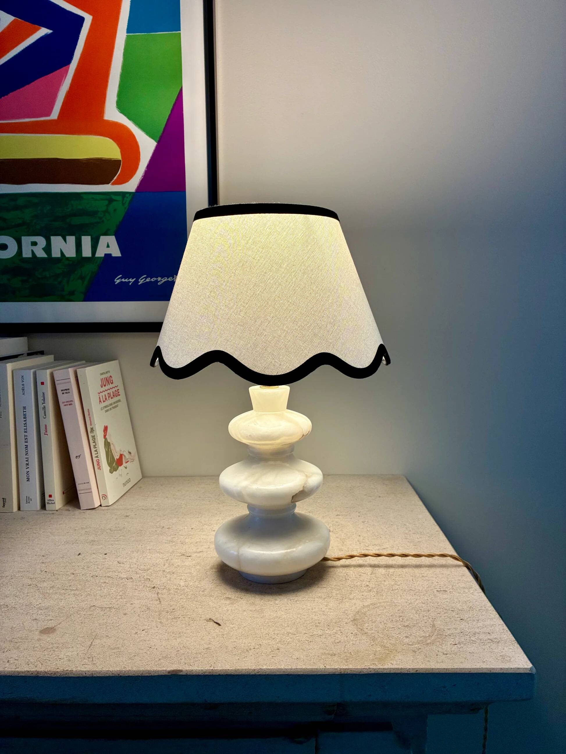 Lampe "Feston" en albâtre - 1950