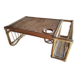 plateau rotin et bambou/table d'appoint