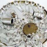 Old crown ceiling, half basket with 2 glass lights. Year 60