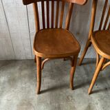Pair of mismatched Thonet chairs