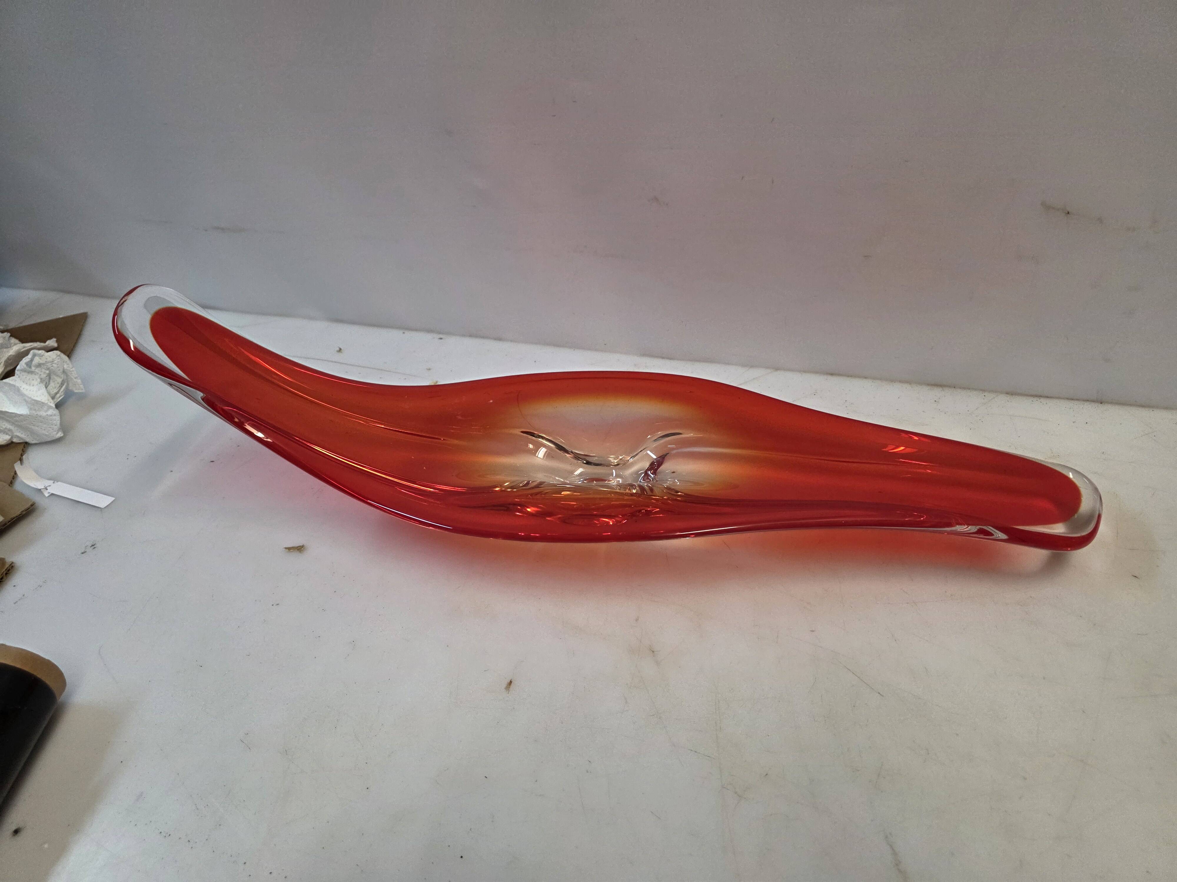 Vintage blown glass centrepiece from the 70s - 65 cm