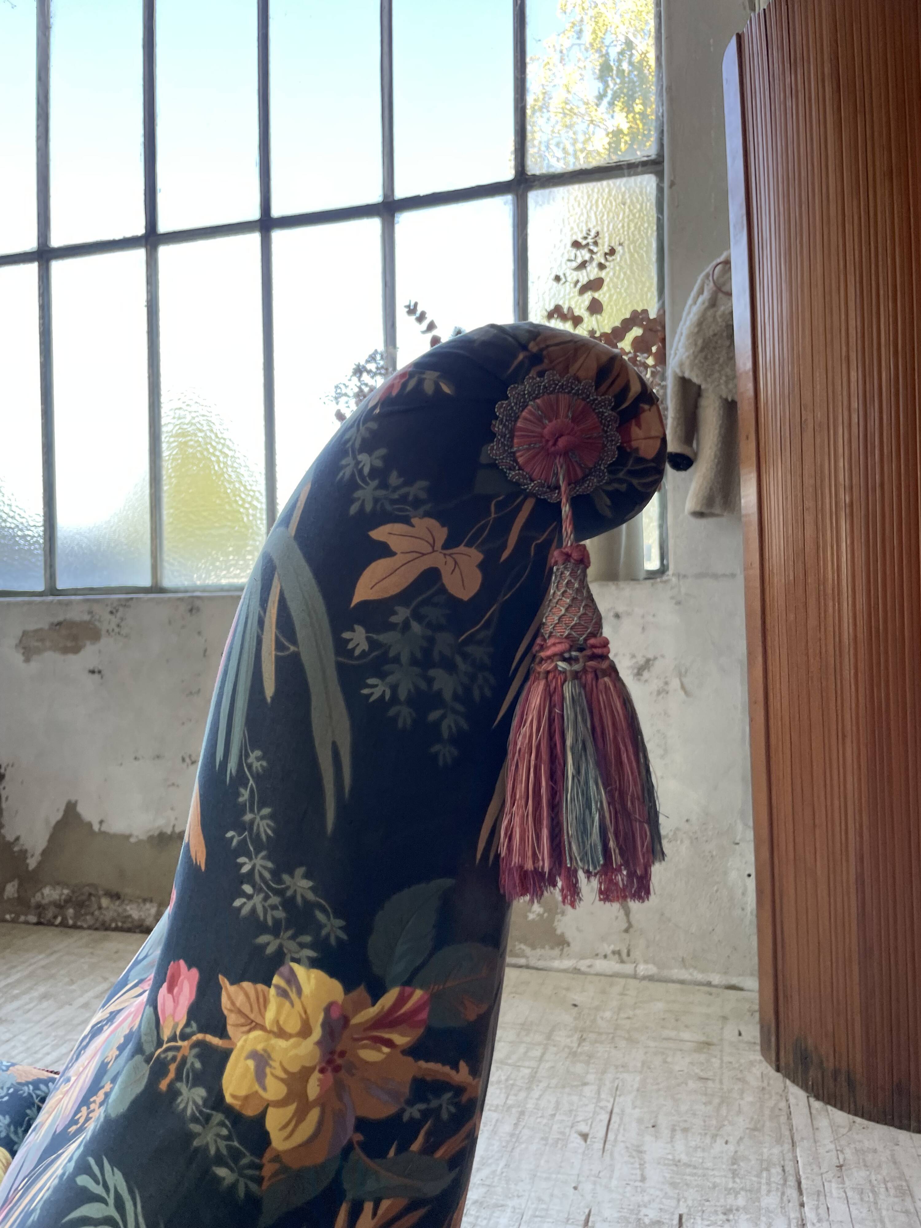 Jean Roche floral armchair