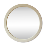 vintage white round mirror